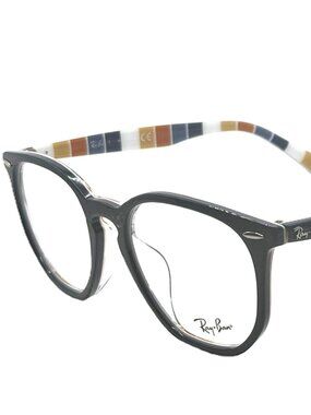 RAY BAN RB 7151F 8091 POLISHED DARK BLUE UNISEX EYEGLASSES 52MM 19 145